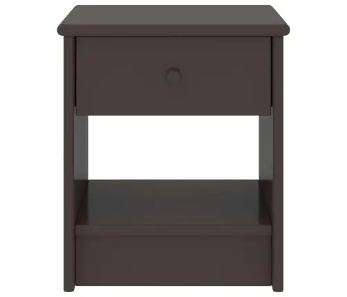 Naktsskapītis, Tumši Brūns, 35X30X40 Cm, Priedes Masīvkoks Vidaxl