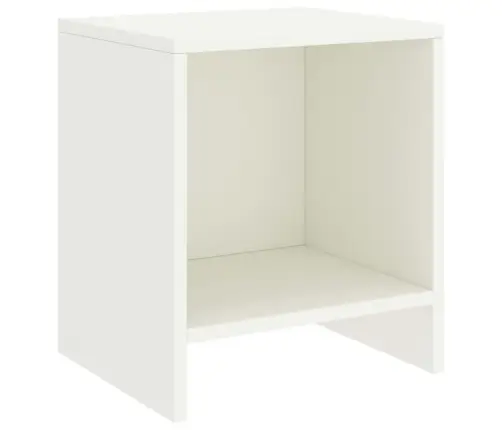 Naktsskapītis, Balts, 35X30X40 Cm, Priedes Masīvkoks Vidaxl