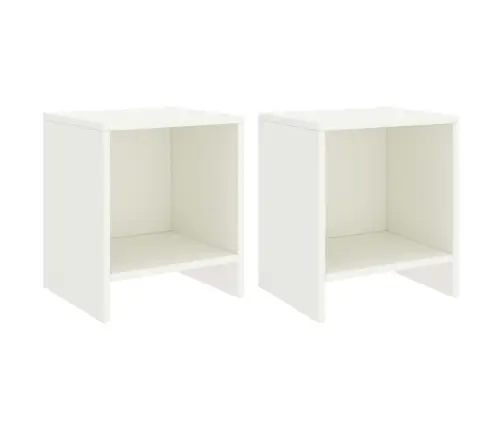 Naktsskapīši, 2 Gab., Balti, 35X30X40 Cm, Priedes Masīvkoks Vidaxl
