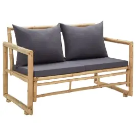 Dārza Sols Ar Spilveniem, 115 Cm, Bambuss Vidaxl