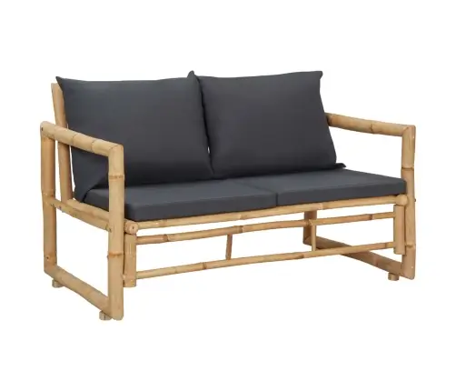 4-Osaline Aiamööbli Komplekt Patjadega, Bambus