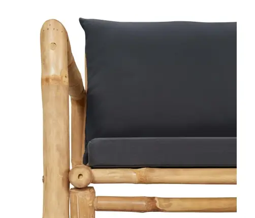 4-Osaline Aiamööbli Komplekt Patjadega, Bambus