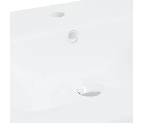 Iebūvējama Izlietne Ar Jaucējkrānu, 42X39X18 Cm, Balta Keramika Vidaxl