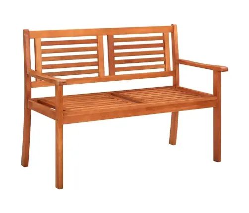 Divvietīgs Dārza Sols Ar Matraci, 120 Cm, Eikalipta Masīvkoks Vidaxl