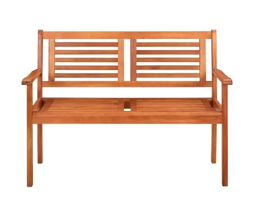 Dvivietis Sodo Suoliukas Su Pagalvėle, 120cm Eukalipto Masyvas