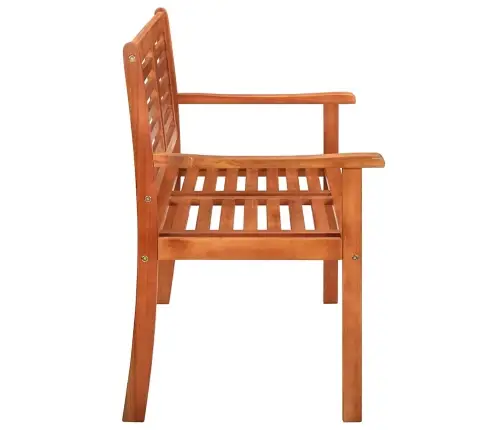 Dvivietis Sodo Suoliukas Su Pagalvėle, 120cm Eukalipto Masyvas