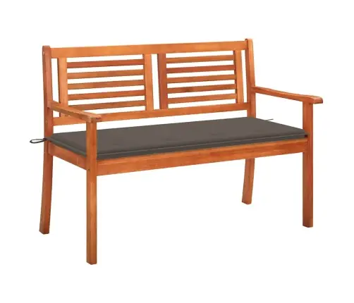 Divvietīgs Dārza Sols Ar Matraci, 120 Cm, Eikalipta Masīvkoks Vidaxl