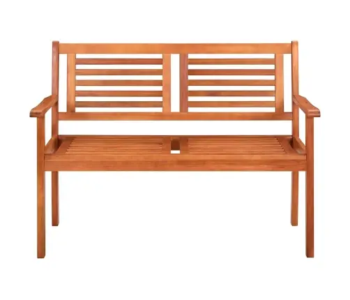 Divvietīgs Dārza Sols Ar Matraci, 120 Cm, Eikalipta Masīvkoks Vidaxl