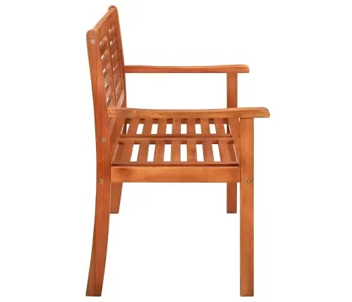 Divvietīgs Dārza Sols Ar Matraci, 120 Cm, Eikalipta Masīvkoks Vidaxl