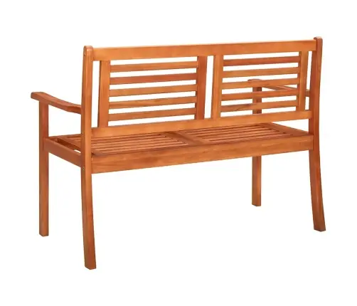 Divvietīgs Dārza Sols Ar Matraci, 120 Cm, Eikalipta Masīvkoks Vidaxl