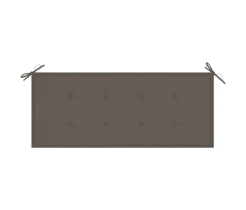 Divvietīgs Dārza Sols Ar Matraci, 120 Cm, Eikalipta Masīvkoks Vidaxl