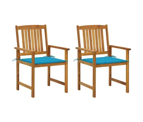 Dārza Krēsli Ar Matračiem, 2 Gab., Akācijas Masīvkoks Vidaxl