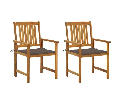 Dārza Krēsli Ar Matračiem, 2 Gab., Akācijas Masīvkoks Vidaxl