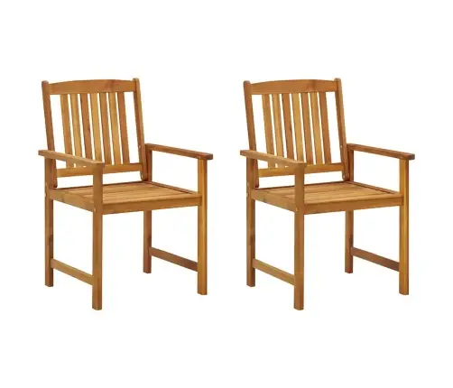 Dārza Krēsli Ar Matračiem, 2 Gab., Akācijas Masīvkoks Vidaxl