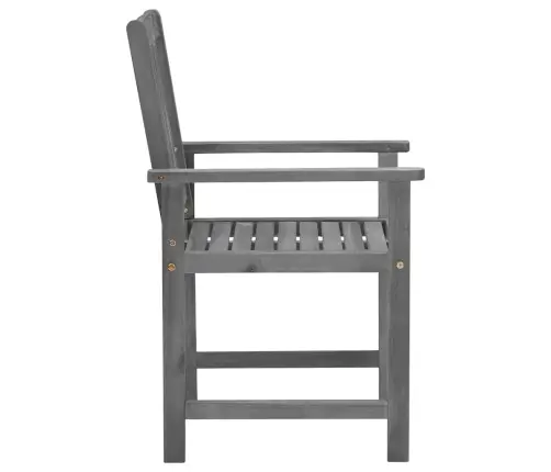 Dārza Krēsli Ar Matračiem, 4 Gab., Akācijas Masīvkoks, Pelēki Vidaxl