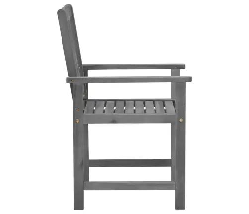 Dārza Krēsli Ar Matračiem, 4 Gab., Akācijas Masīvkoks, Pelēki Vidaxl