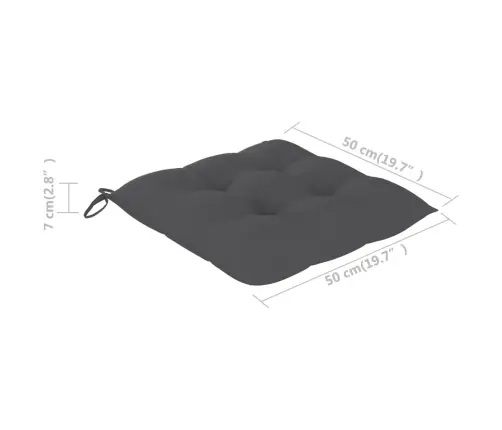 Dārza Krēsli Ar Matračiem, 4 Gab., Akācijas Masīvkoks, Pelēki Vidaxl