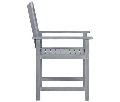 Dārza Krēsli Ar Matračiem, 4 Gab., Akācijas Masīvkoks, Pelēki Vidaxl