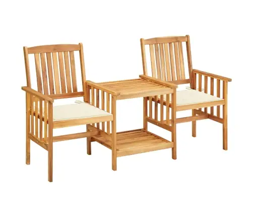 Sodo Kėdės Su Arbatos Staliuku Ir Pagalvėlėmis, Akacija