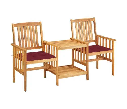 Dārza Krēsli Ar Matračiem Un Galdiņu, Akācijas Masīvkoks Vidaxl