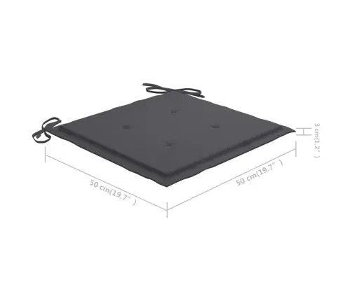 Dārza Krēsli Ar Matračiem Un Galdiņu, Akācijas Masīvkoks Vidaxl