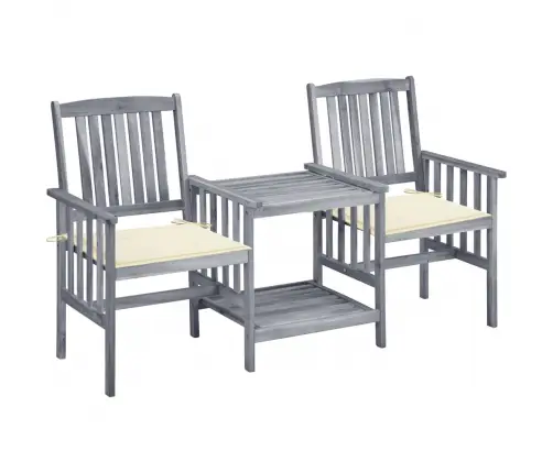 Dārza Krēsli Ar Matračiem Un Galdiņu, Akācijas Masīvkoks Vidaxl