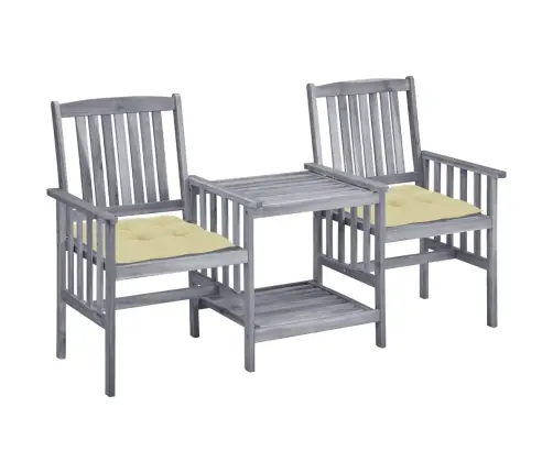 Sodo Kėdės Su Arbatos Staliuku Ir Pagalvėlėmis, Akacija