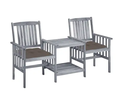 Sodo Kėdės Su Arbatos Staliuku Ir Pagalvėlėmis, Akacija