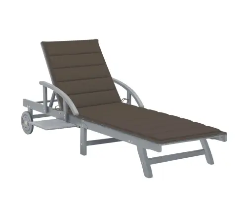 Dārza Sauļošanās Zvilnis Ar Matraci, Akācijas Masīvkoks Vidaxl