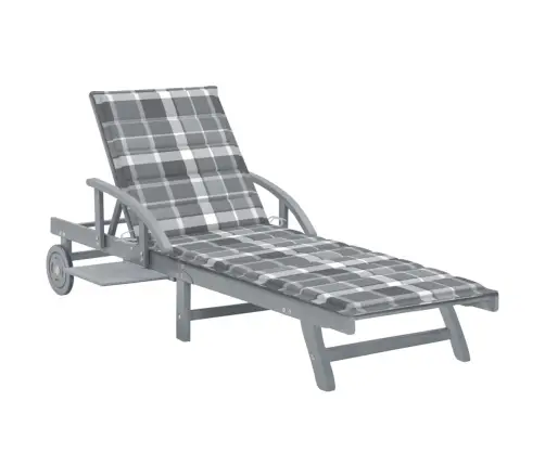 Dārza Sauļošanās Zvilnis Ar Matraci, Akācijas Masīvkoks Vidaxl