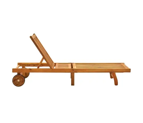 Dārza Sauļošanās Zvilnis Ar Matraci, Akācijas Masīvkoks Vidaxl