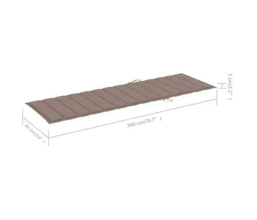 Dārza Sauļošanās Zvilnis Ar Matraci, Akācijas Masīvkoks Vidaxl