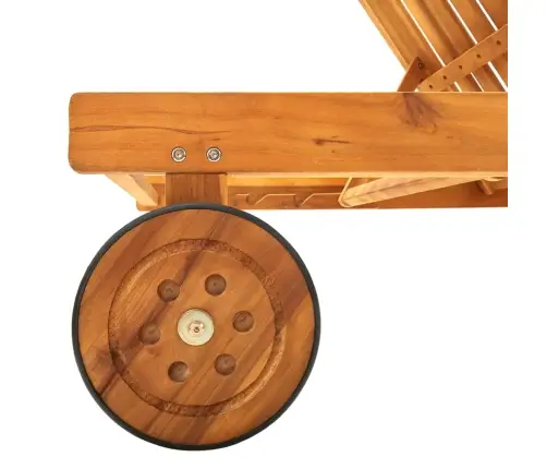 Dārza Sauļošanās Zvilnis Ar Matraci, Akācijas Masīvkoks Vidaxl