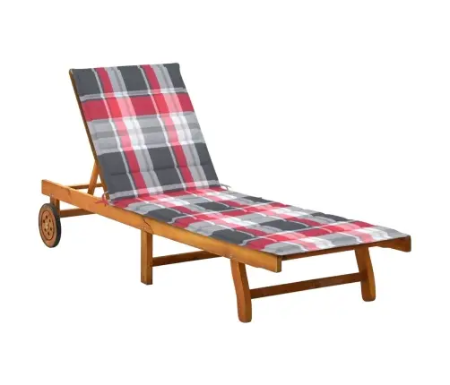 Dārza Sauļošanās Zvilnis Ar Matraci, Akācijas Masīvkoks Vidaxl