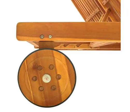 Divvietīgs Sauļošanās Zvilnis Ar Matračiem, Akācijas Masīvkoks Vidaxl