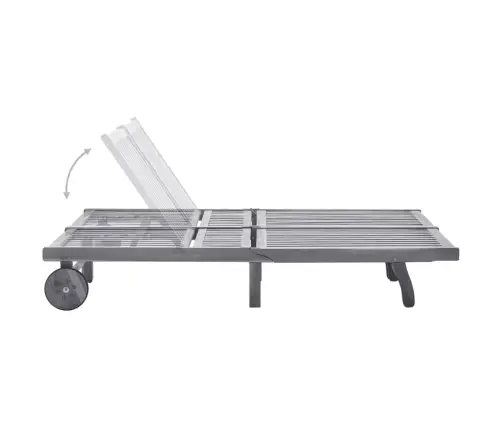 Divvietīgs Sauļošanās Zvilnis Ar Matračiem, Akācijas Masīvkoks Vidaxl