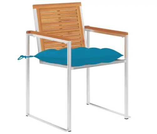 Dārza Krēsli Ar Matračiem, 2 Gab., Akācijas Masīvkoks, Tērauds Vidaxl Dārza Krēsli Ar Matračiem, 2 Gab., Akācijas Masīvkoks, Tērauds Vidaxl