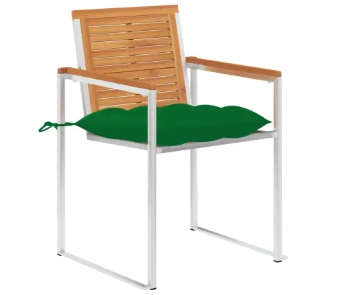 Sodo Kėdės Su Pagalvėlėmis, 2Vnt., Akacijos Masyvas Ir Plienas