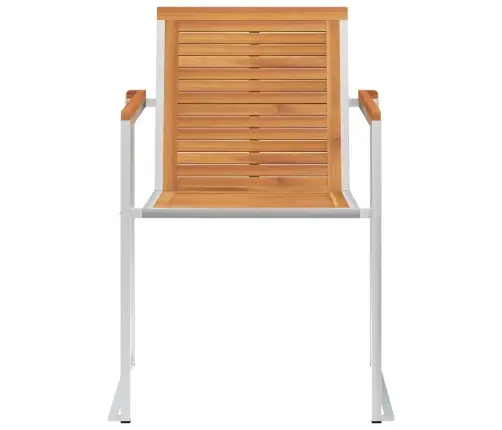 Dārza Krēsli Ar Matračiem, 2 Gab., Akācijas Masīvkoks, Tērauds Vidaxl