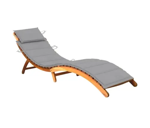 Dārza Sauļošanās Zvilnis Ar Matraci, Akācijas Masīvkoks Vidaxl