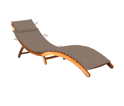 Dārza Sauļošanās Zvilnis Ar Matraci, Akācijas Masīvkoks Vidaxl