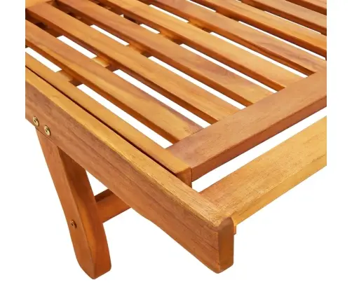 Dārza Sauļošanās Zvilnis Ar Matraci, Akācijas Masīvkoks Vidaxl