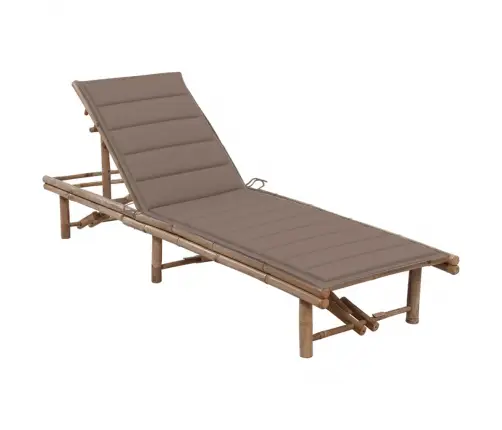 Dārza Sauļošanās Zvilnis Ar Matraci, Bambuss Vidaxl