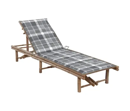 Dārza Sauļošanās Zvilnis Ar Matraci, Bambuss Vidaxl