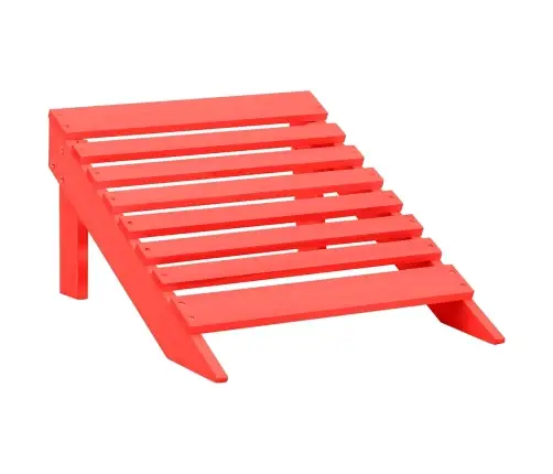 Dārza Krēsls Ar Kāju Balstu, Egles Masīvkoks, Sarkans Vidaxl