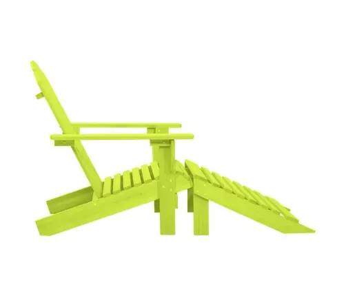 Dārza Krēsls Ar Kāju Balstu, Egles Masīvkoks, Zaļš Vidaxl