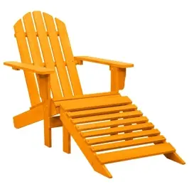 Sodo Adirondack Kėdė Su Otomane, Oranžinė, Eglės Masyvas