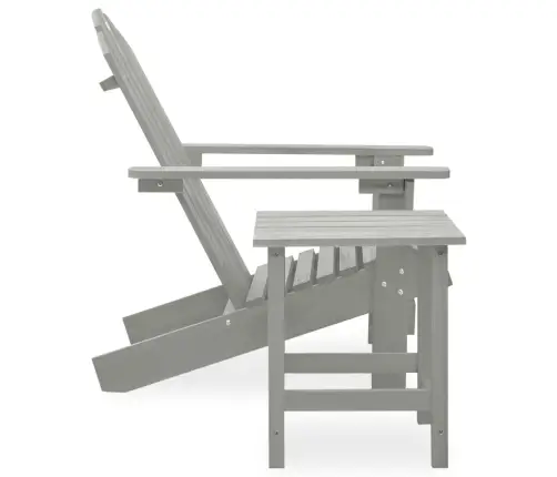 Dārza Krēsls Ar Galdiņu, Egles Masīvkoks, Pelēks Vidaxl