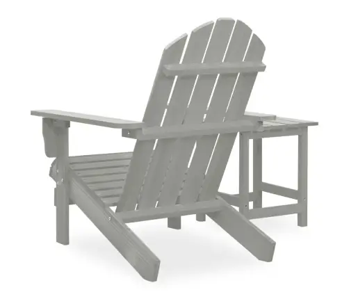 Dārza Krēsls Ar Galdiņu, Egles Masīvkoks, Pelēks Vidaxl