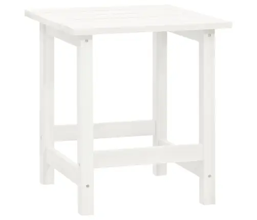 Dārza Krēsls Ar Kāju Balstu Un Galdiņu, Egles Koks, Balts Vidaxl